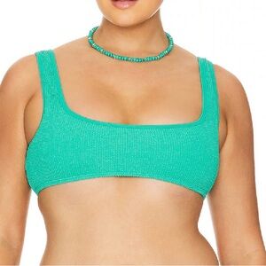 Good American Teal Bikini Top